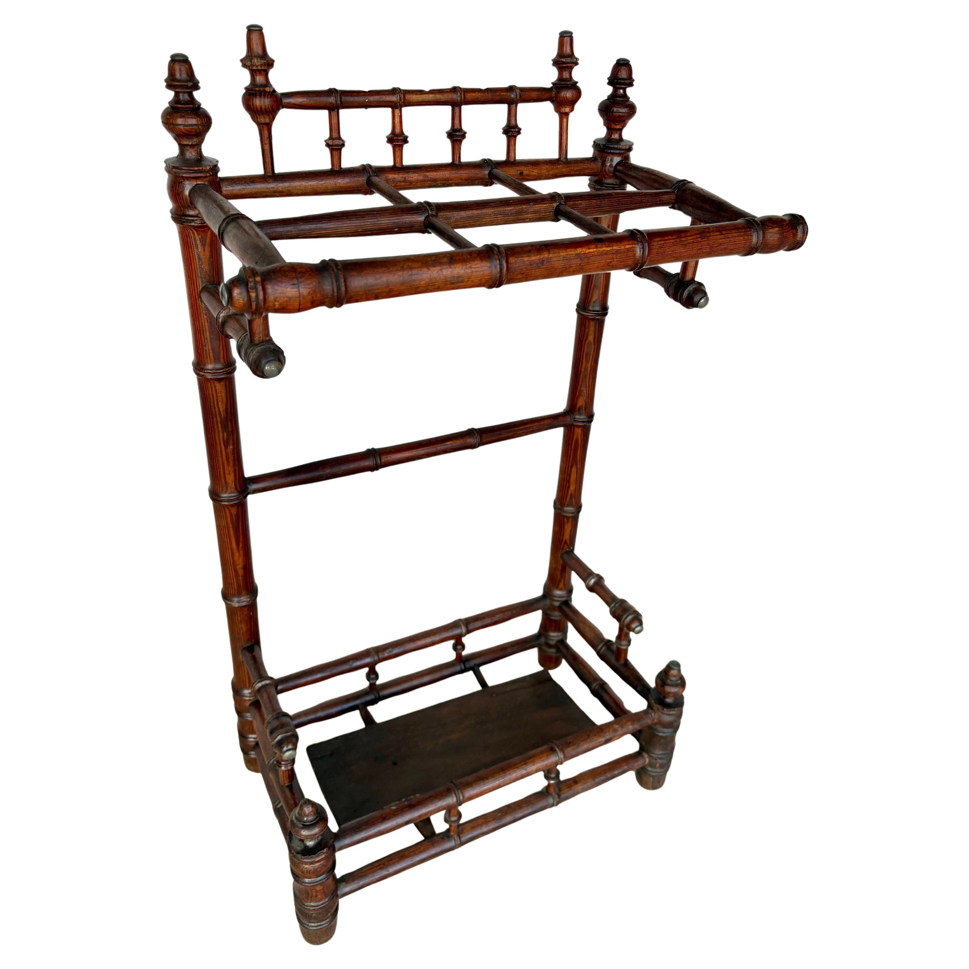Late 19th Century French Faux Bamboo Umbrella Stand