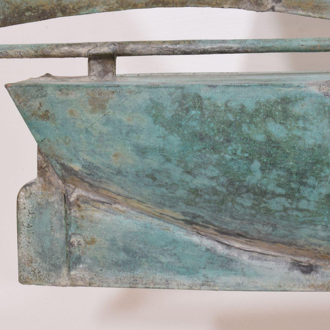 Fin du 19e siècle, girouette de bateau à voile en cuivre d'art populaire français  en vente 9