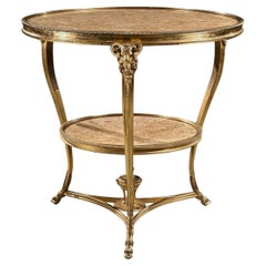 Late 19th Century French Gilt Bronze and Marble Gueridon