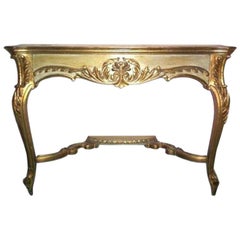 Late 19th Century French Hand Carved Console