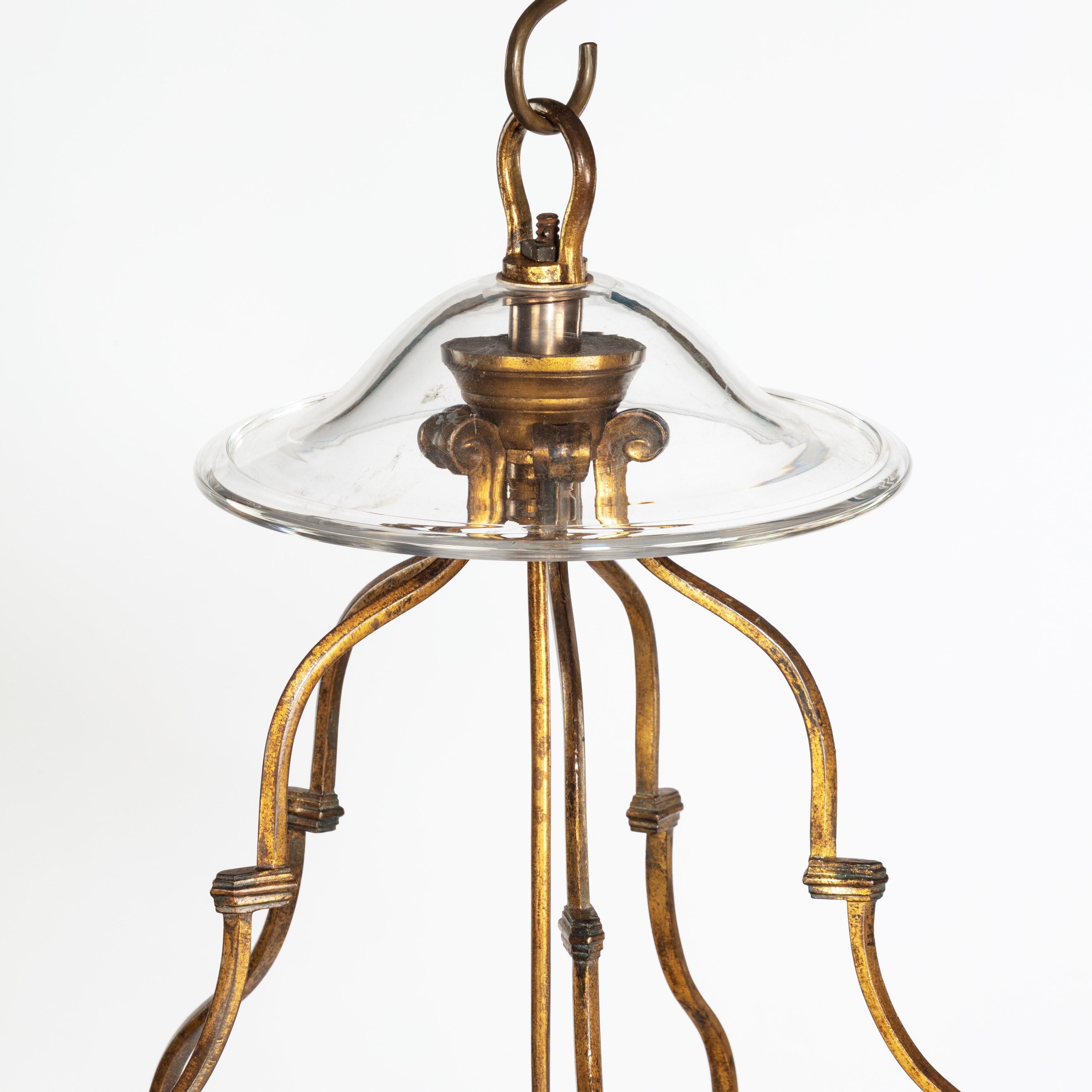 Late 19th Century French Hexagonal Ormolu Hanging Lantern 1