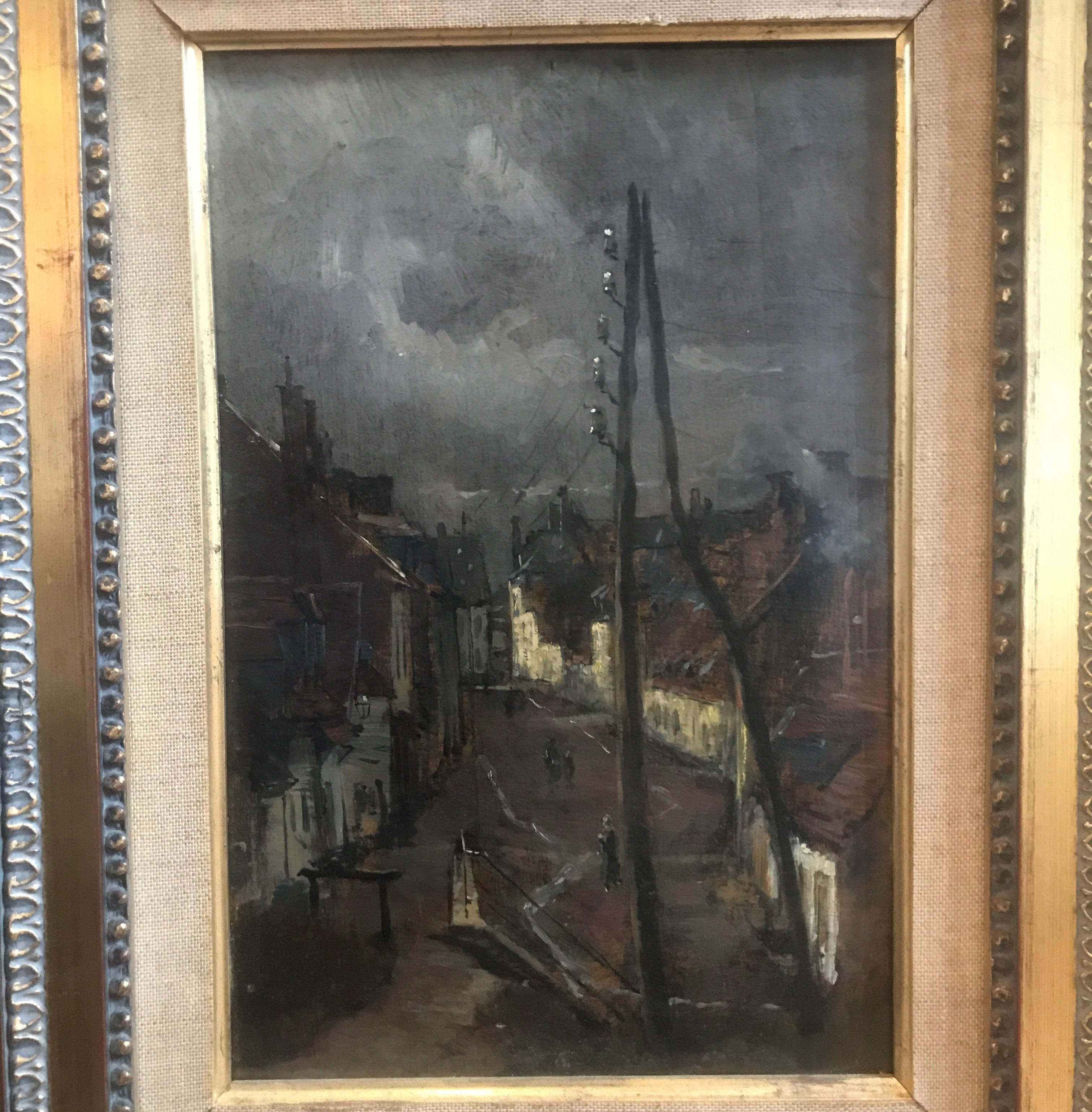 Late 19th Century French Impressionist Painting Oil on Board by Auguste Boulard 4