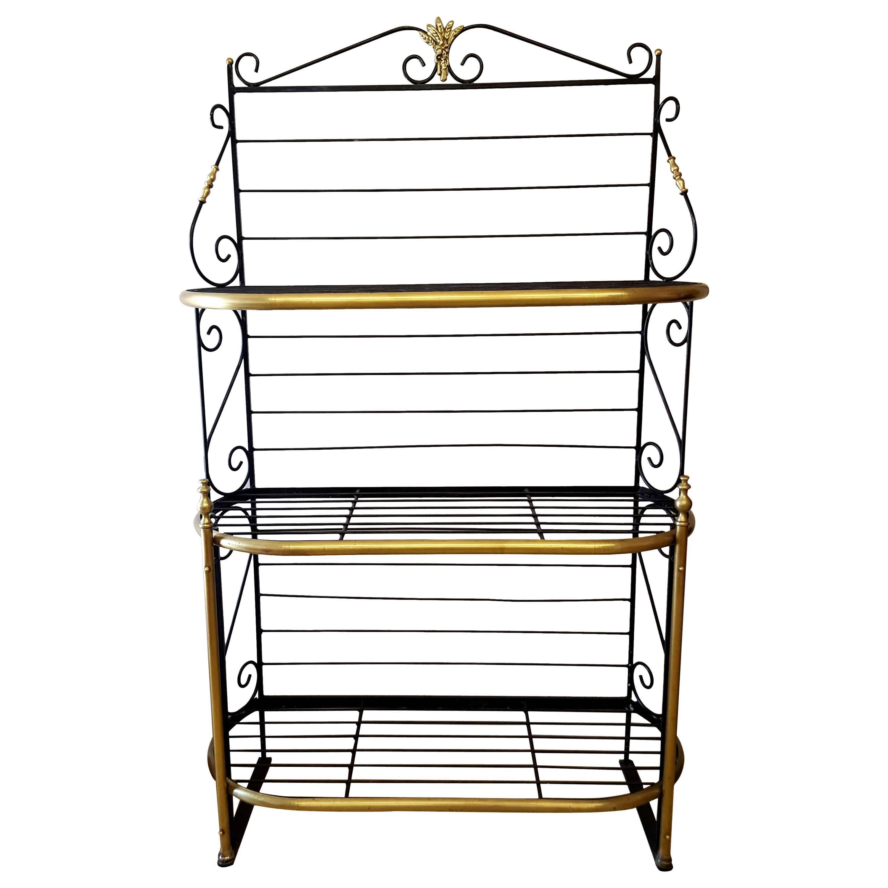 Late 19th Century French Iron and Brass Parisienne Boulangers Bread Rack