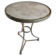 Late 19th Century French Iron and Stone Bistro Garden Table