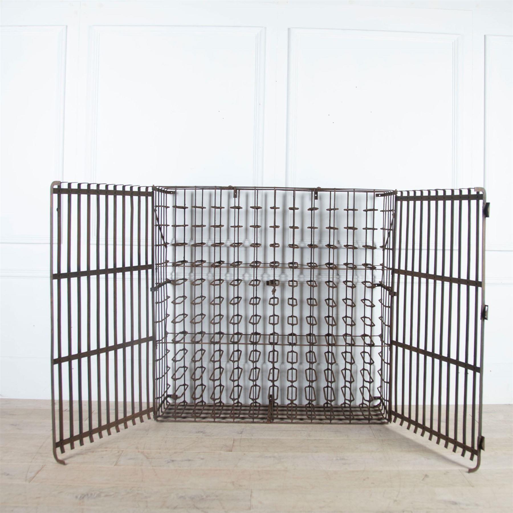 Rustic Late 19th Century French Iron Wine Cage