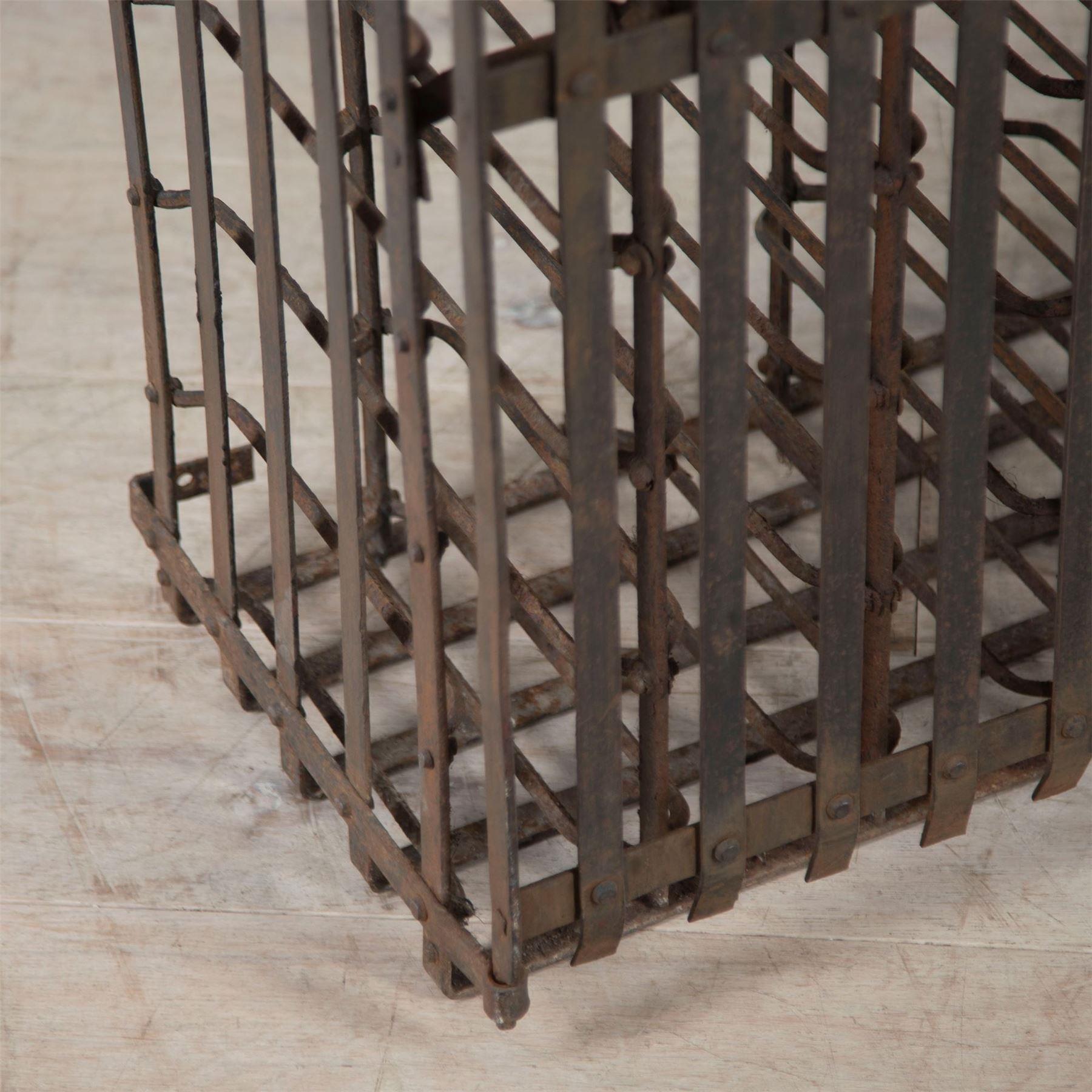 Late 19th Century French Iron Wine Cage 1