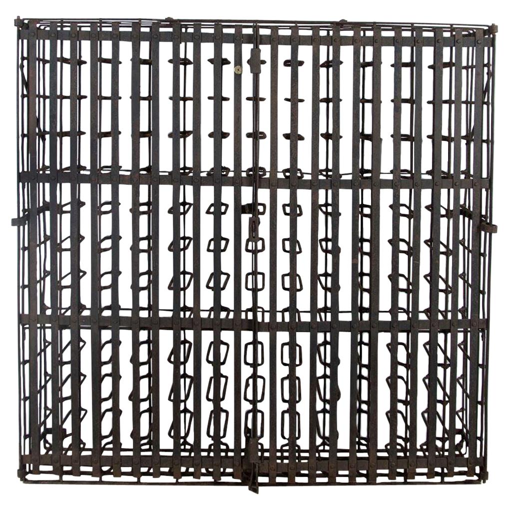 Late 19th Century French Iron Wine Cage