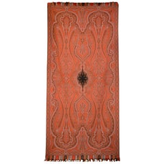 Late 19th Century French Kashmir Paisley Jacquard Shawl