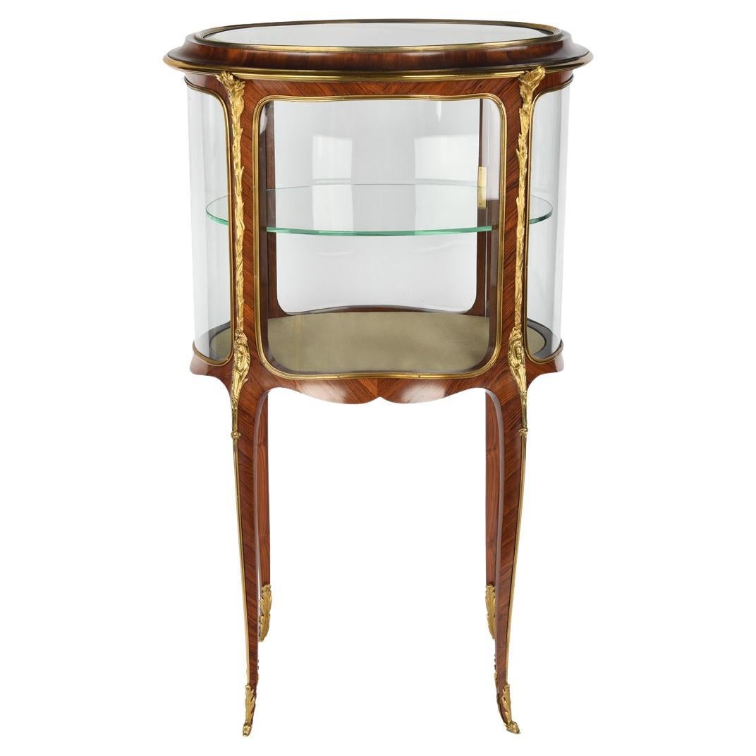 Französische Kingwood- und Ormolu-Vitrine oder Vitrine aus dem späten 19.