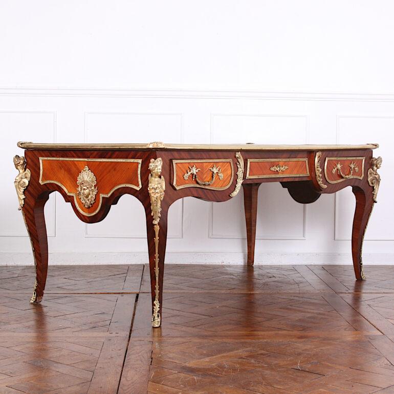 Late 19th Century French Kingwood Louis XV Bureau Plat Desk Ormolu Mounts 4