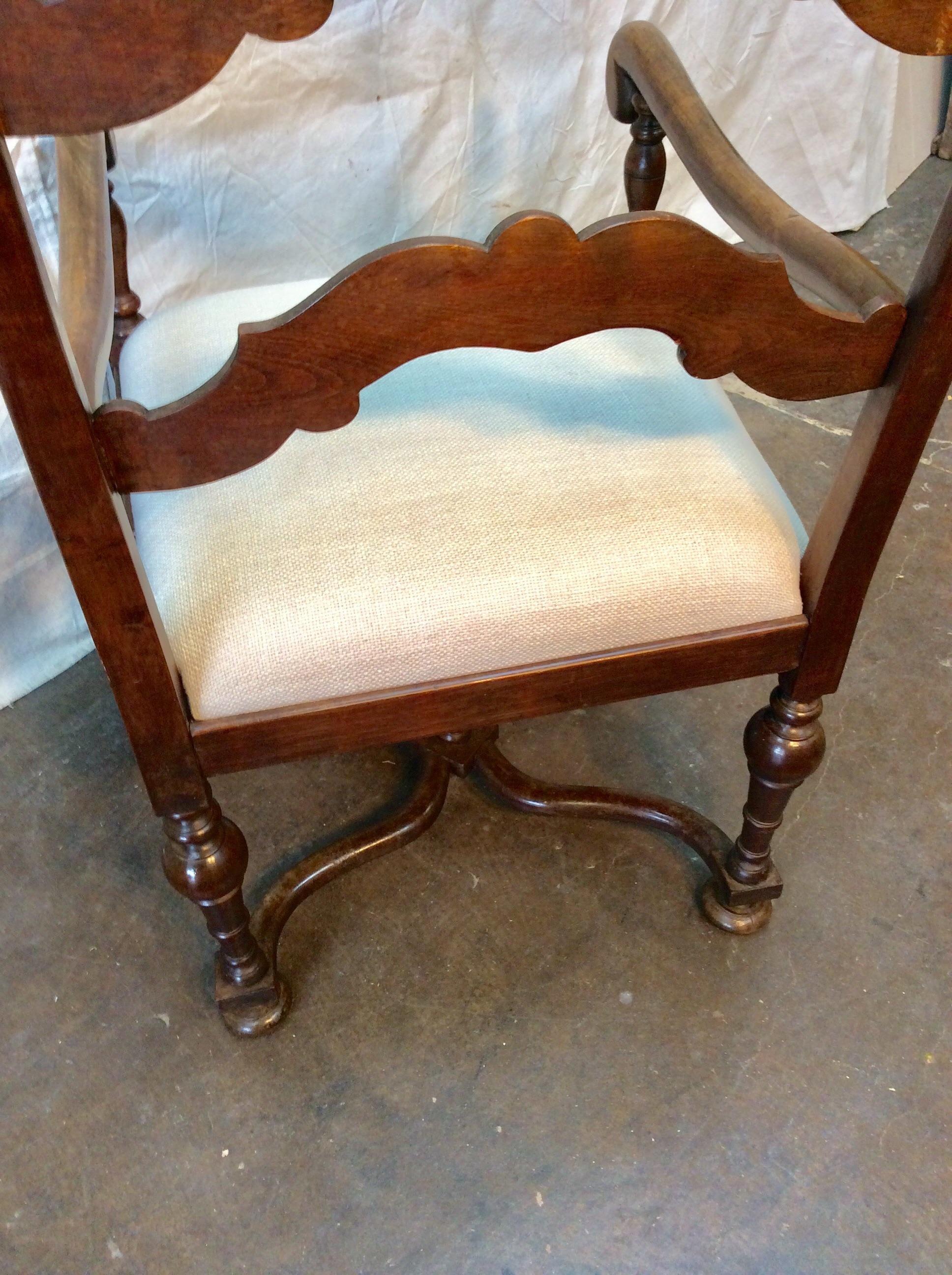 Late 19th Century French Ladderback Armchair For Sale 7