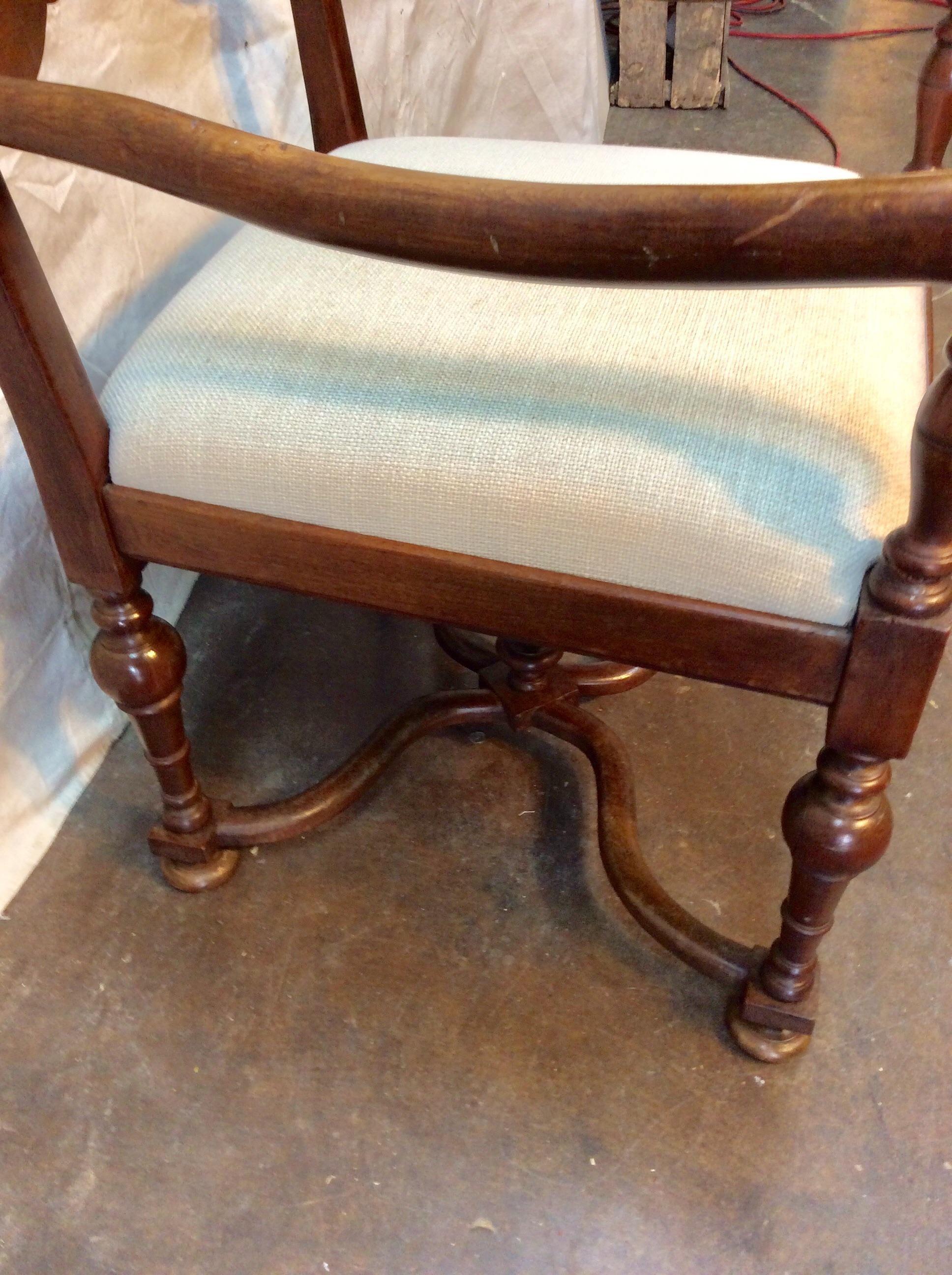 Late 19th Century French Ladderback Armchair For Sale 3