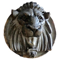 Late 19th Century French Limestone Lion’s Head Architectural Salvage