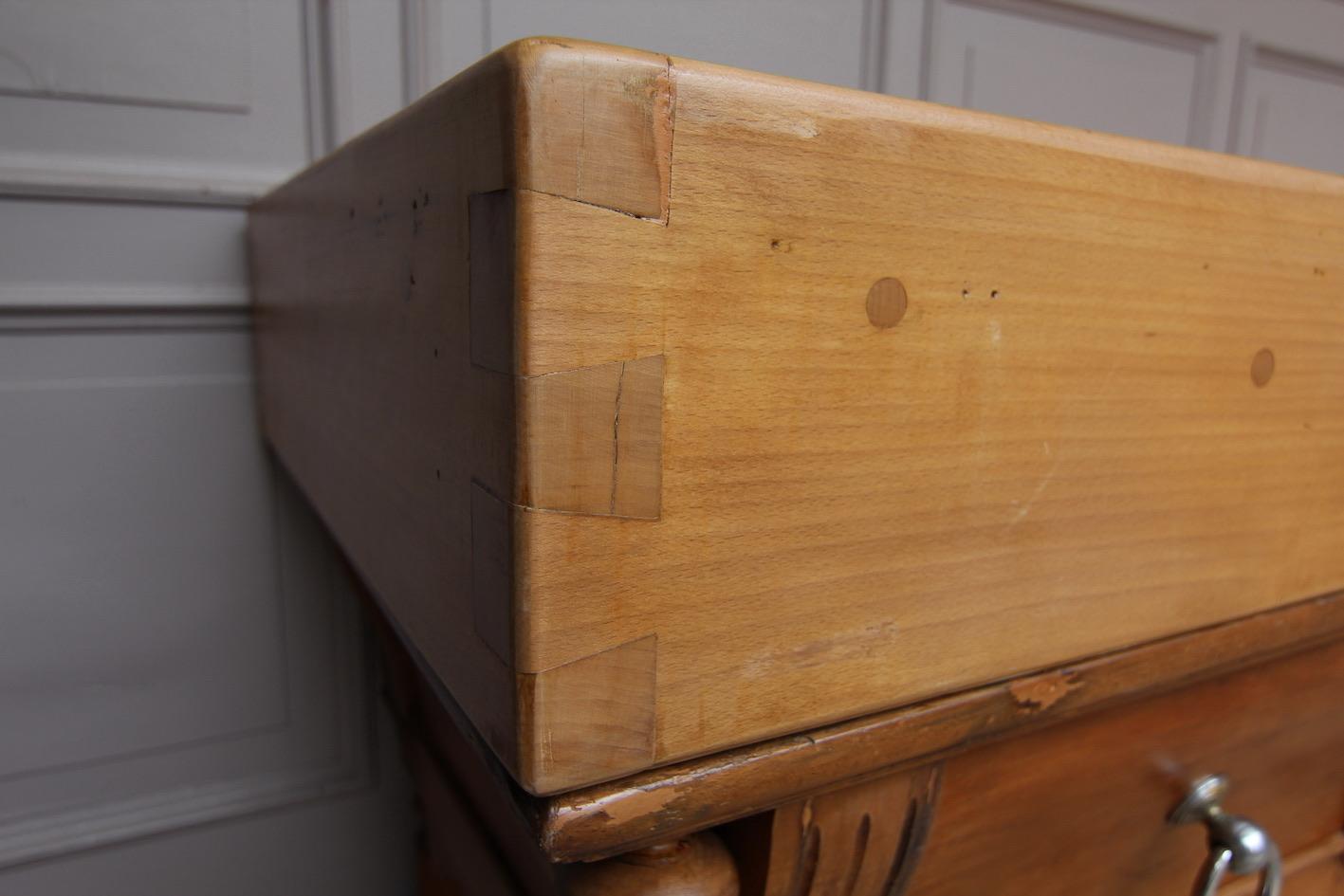 Late 19th Century French Louis Philippe Butcher Block Table 14