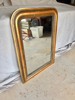 Late 19th Century French Louis Philippe Giltwood Wall Mirror