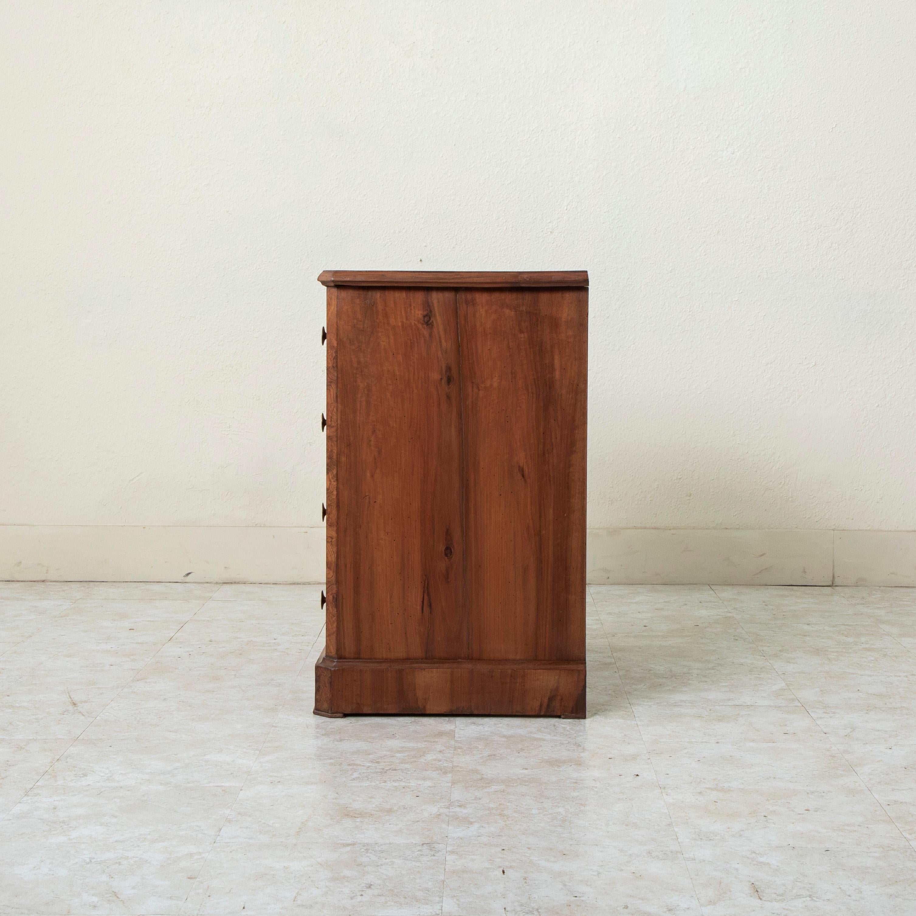 Late 19th Century French Louis Philippe Style Burl Walnut Chest or Nightstand 1