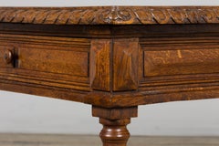 Late 19th Century French Louis XIII Style Oak Writing Table