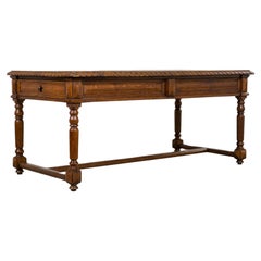 Late 19th Century French Louis XIII Style Oak Writing Table