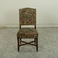 Late 19th Century French Louis XIV Style Needlepoint Side Chair or Desk Chair