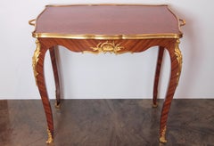 19th French Louis XV Kingwood and Gilt Bronze Side Table attributed to F Linke