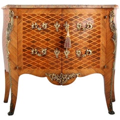 Late 19th Century French Louis XV Marquetry Commode/Cabinet Late 19th Century French Louis XV Marquetry Commode/Cabinet