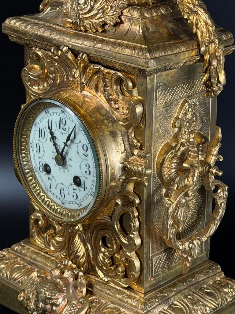 Late 19th Century French Louis XV Revival Mantel Clock by AD