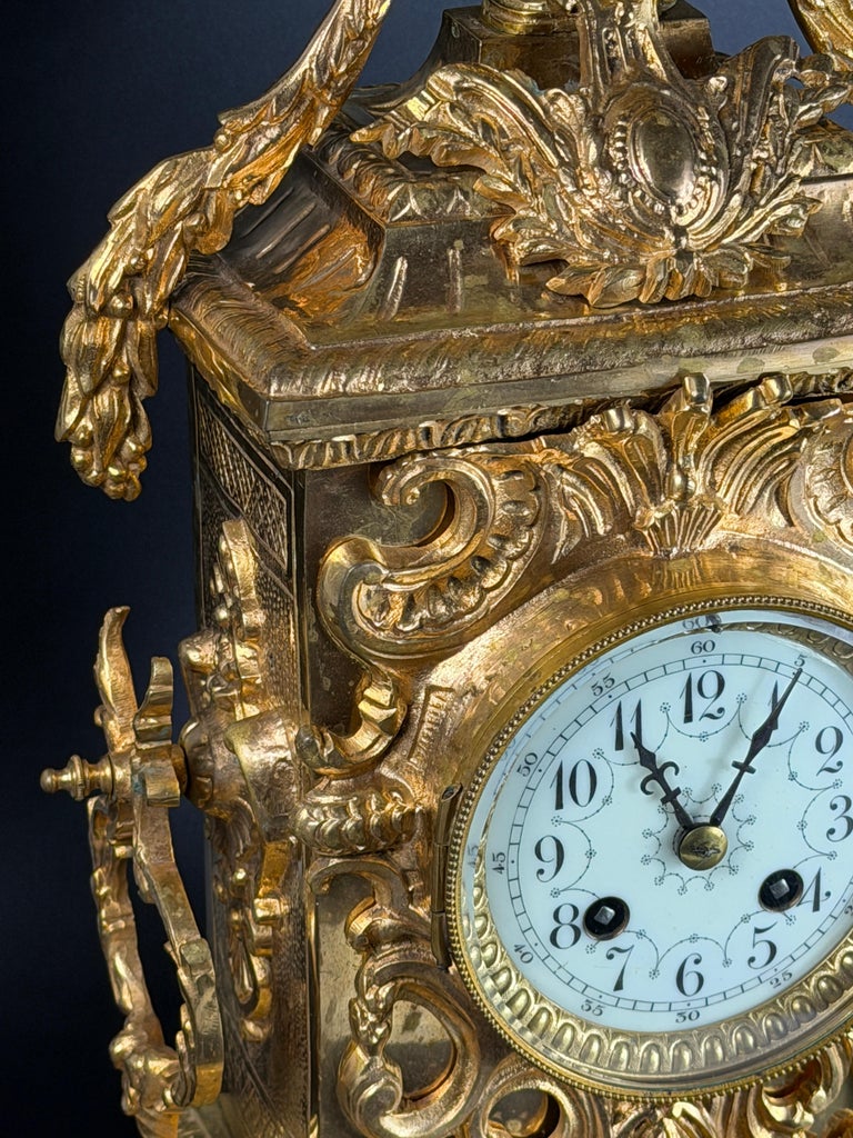 Late 19th Century French Louis XV Revival Mantel Clock by AD