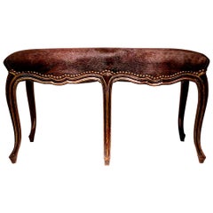 Banc français de style Louis XV de la fin du XIXe siècle