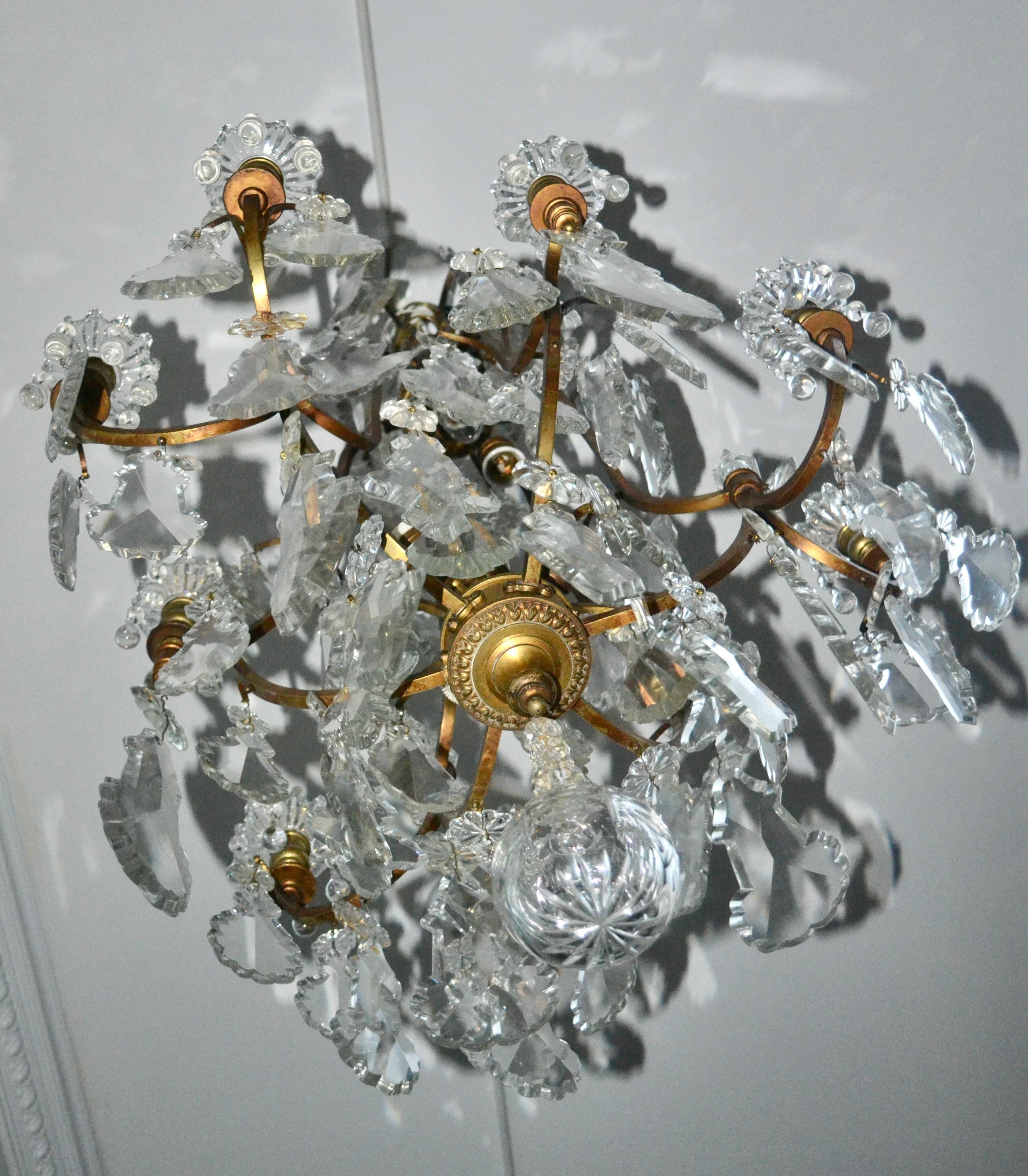 Late 19th Century French Louis XV Style  Crystal  Chandelier For Sale 5