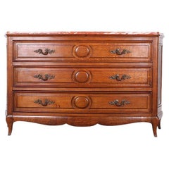 Late 19th Century French Louis XV Style Marble Top Commode Late 19th Century French Louis XV Style Marble Top Commode
