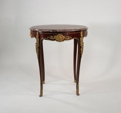 Late 19th Century French Louis XV Style Occasional Side Table with Marble Top