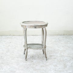 Late 19th Century French Louis XV Style Painted Vitrine Table, Display Case