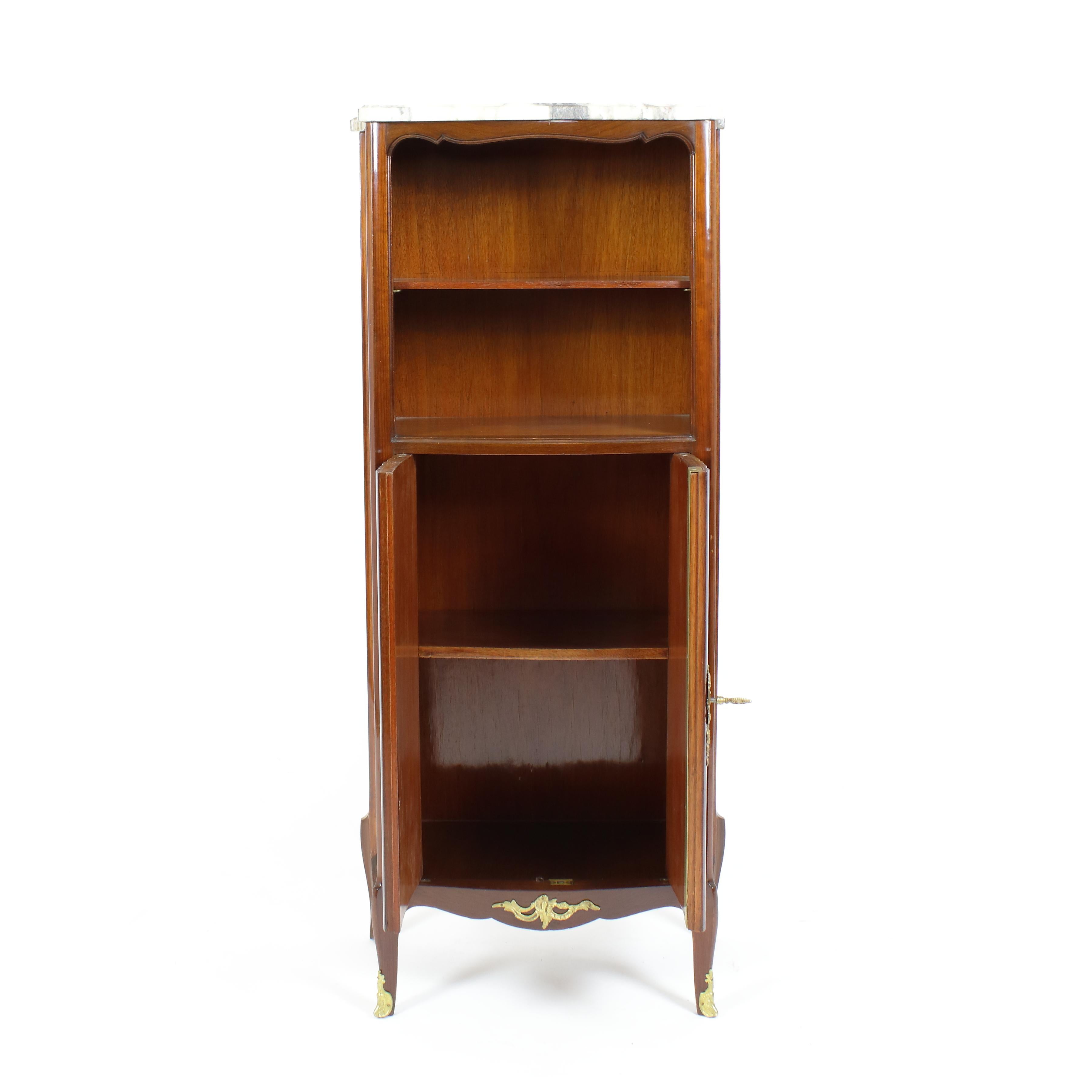 Gilt Late 19th Century French Louis XV Transition Tall Boy or Shelf For Sale