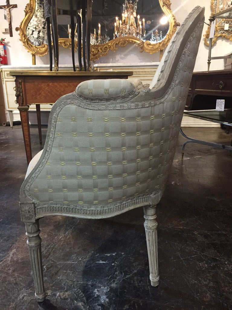 Late 19th Century French Louis XVI Berger’s Chair For Sale at 1stdibs