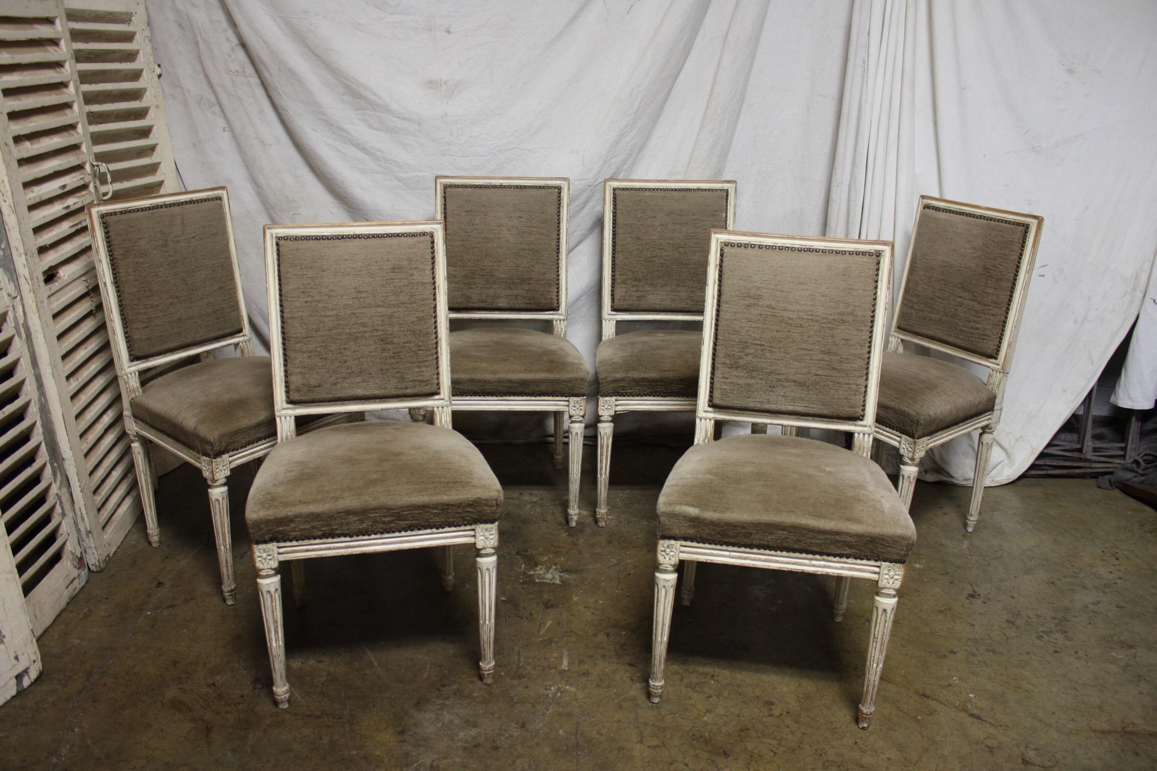 Late 19th Century French Louis XVI Dining Chairs 1