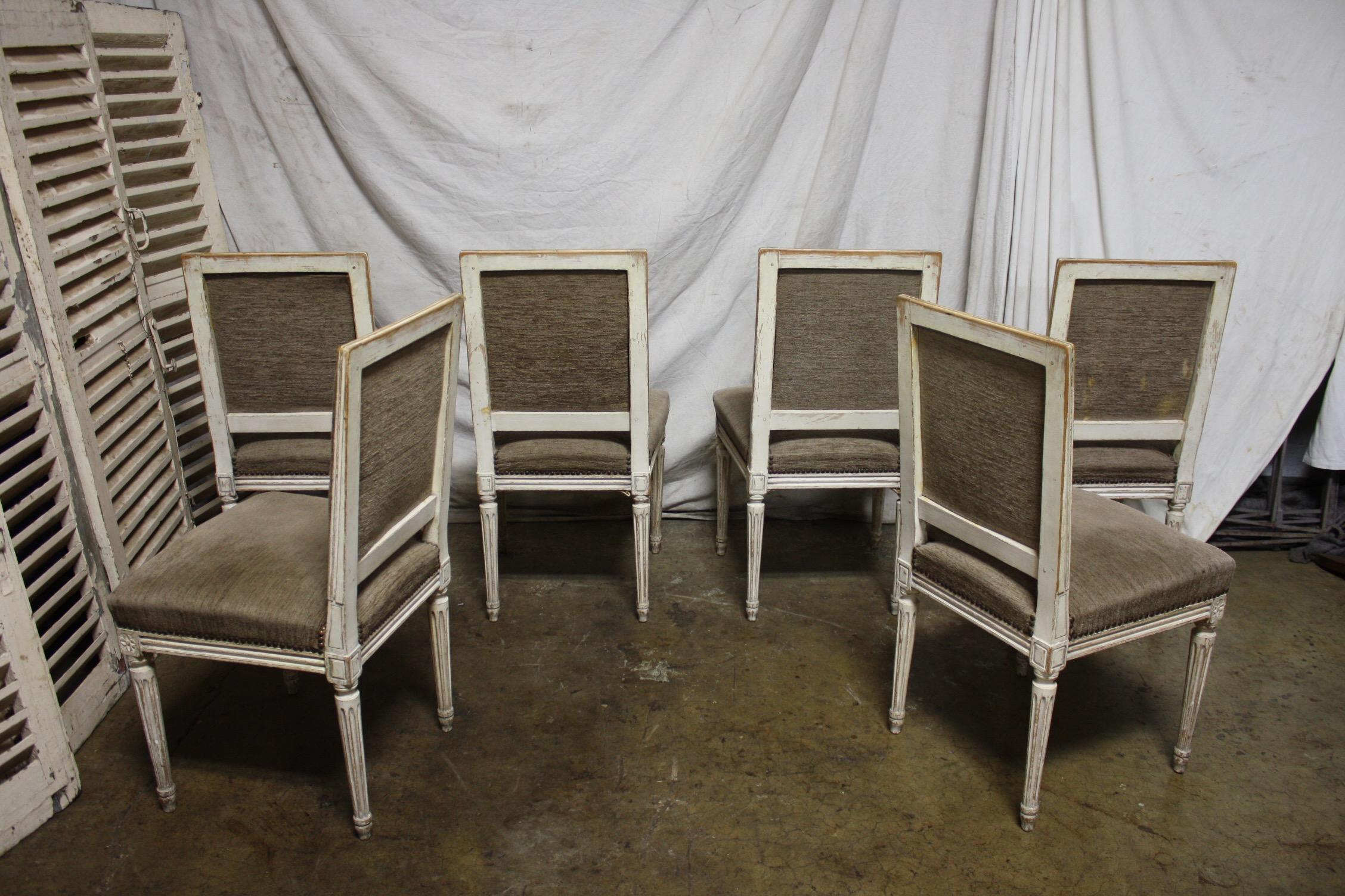 Late 19th Century French Louis XVI Dining Chairs 2