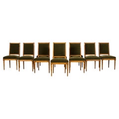 Late 19th Century French Louis XVI Fruitwood Dining Chairs, Set of 10