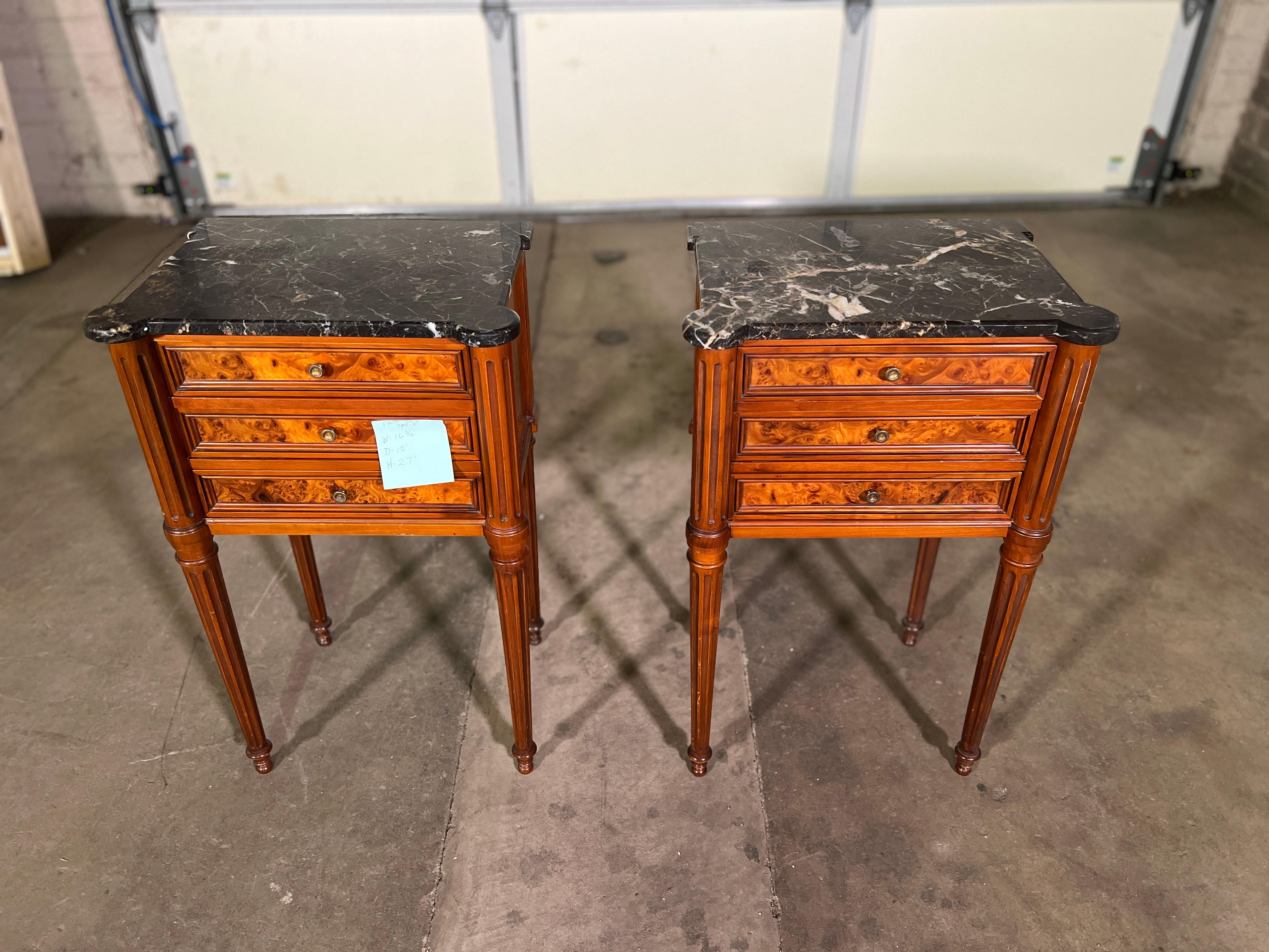 Late 19th Century French Louis XVI Night Stands In Good Condition For Sale In Scottsdale, AZ