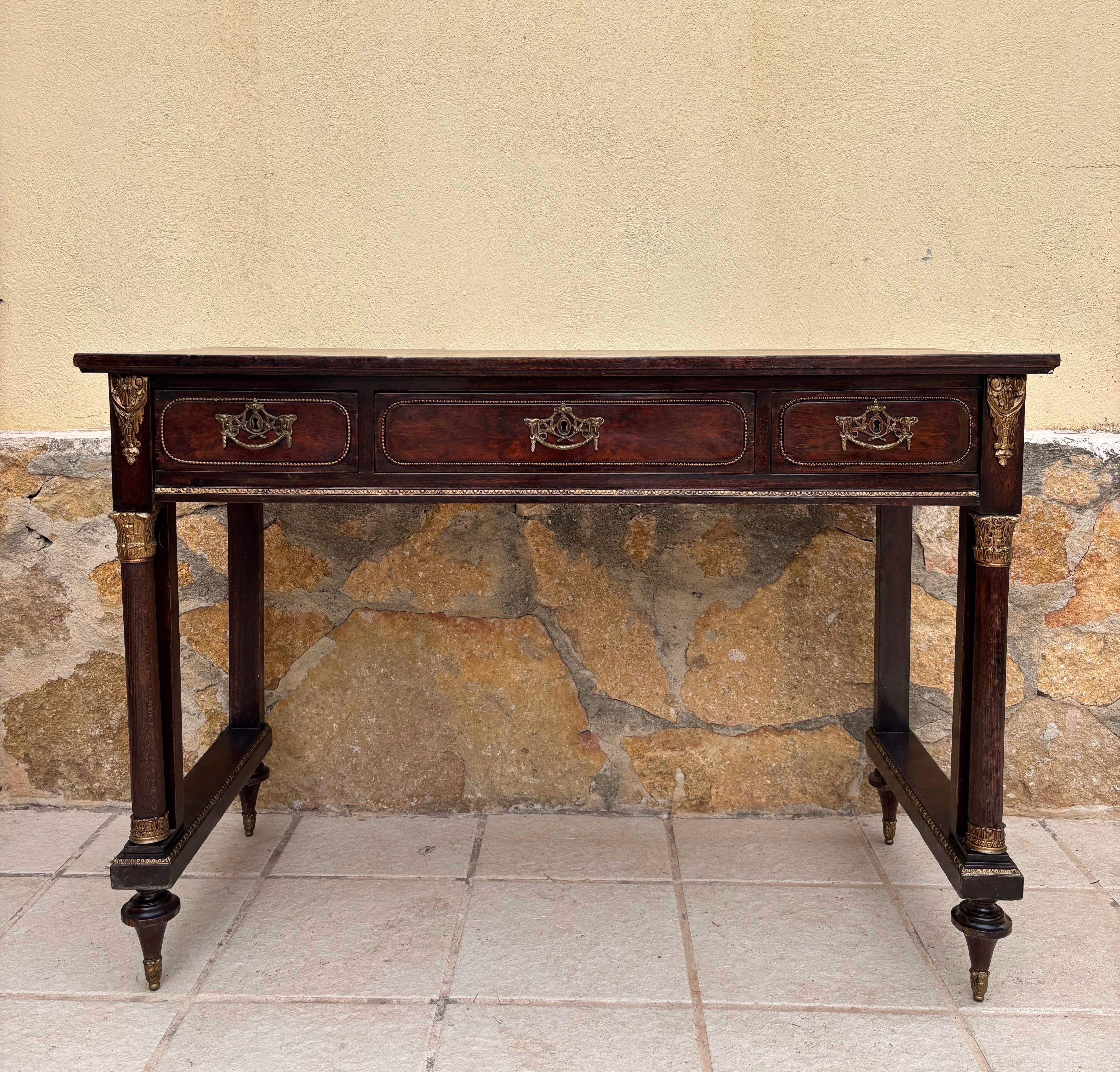 Late 19th Century French Louis XVI Oak Console Table with Ormolu Mounts For Sale 2