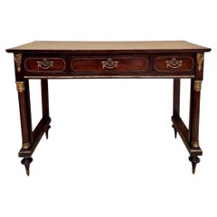 Late 19th Century French Louis XVI Oak Console Table with Ormolu Mounts