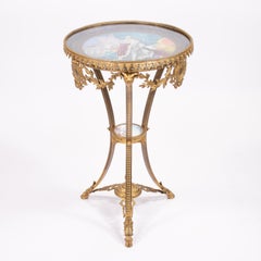 Late 19th-Century French Louis XVI-Revival Ormolu Porcelain Ornamental Guéridon