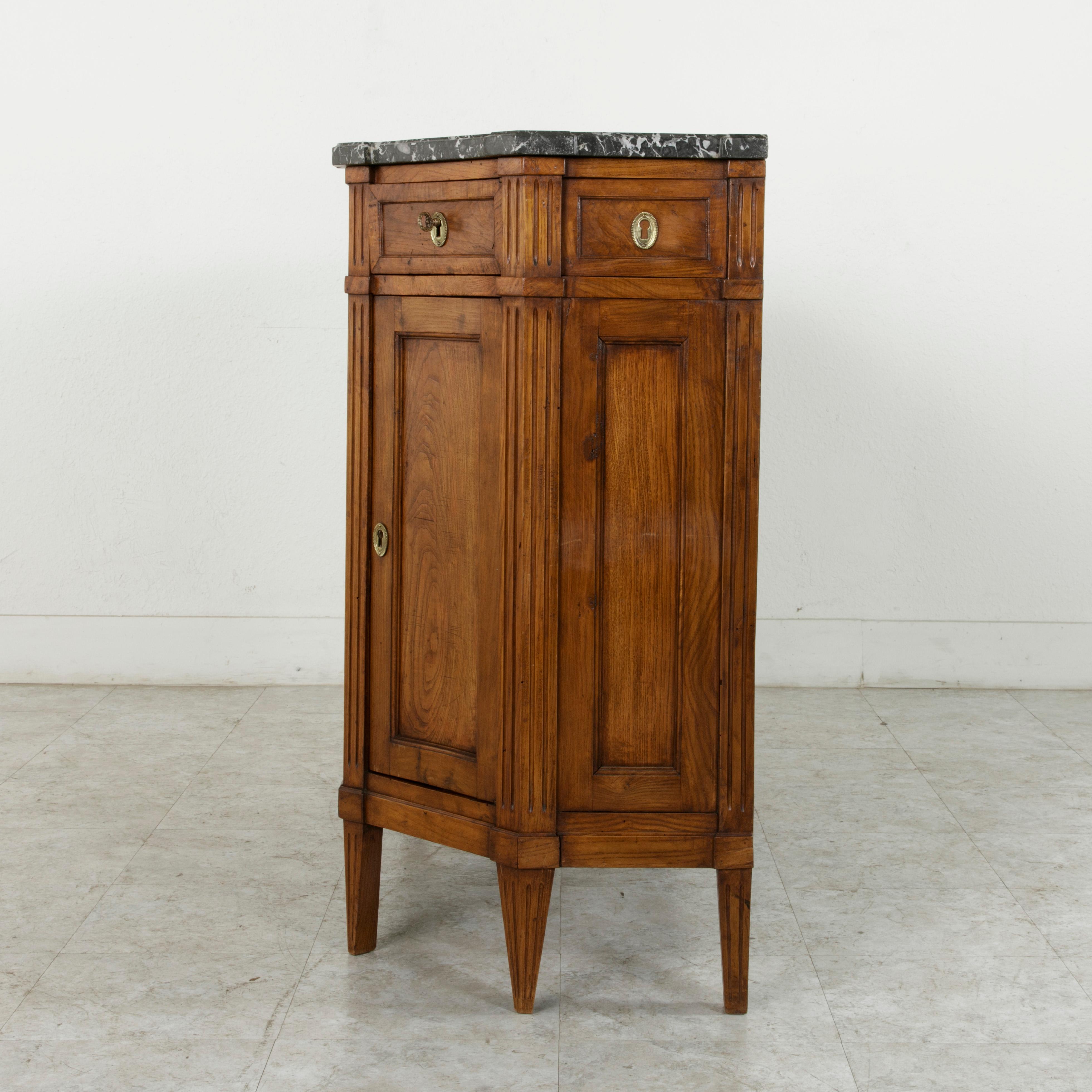 Late 19th Century French Louis XVI Style Ash Buffet or Sideboard, Marble Top 1