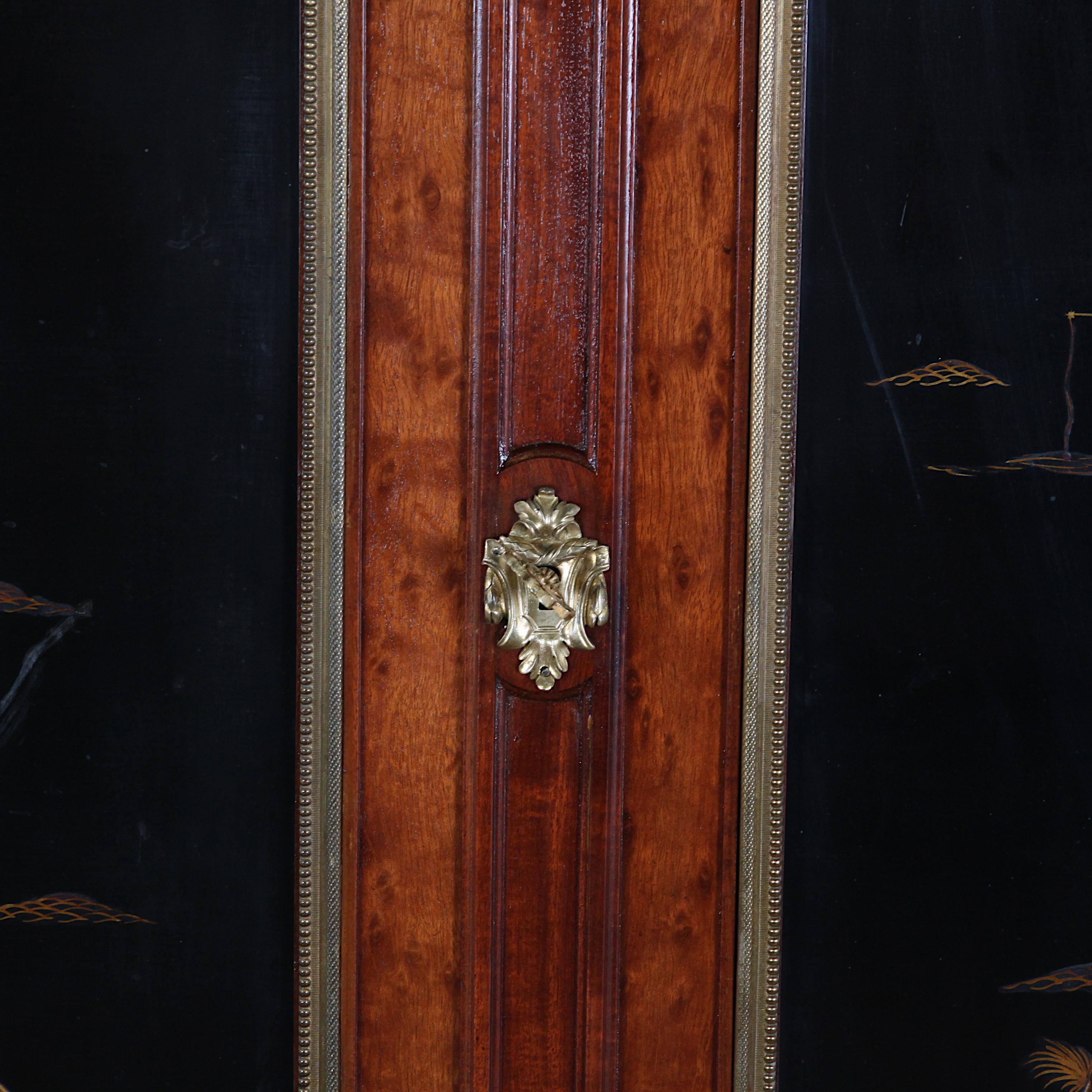 Late 19th Century French Louis XVI Style Chinoiserie or 'Japanned' Armoire 9