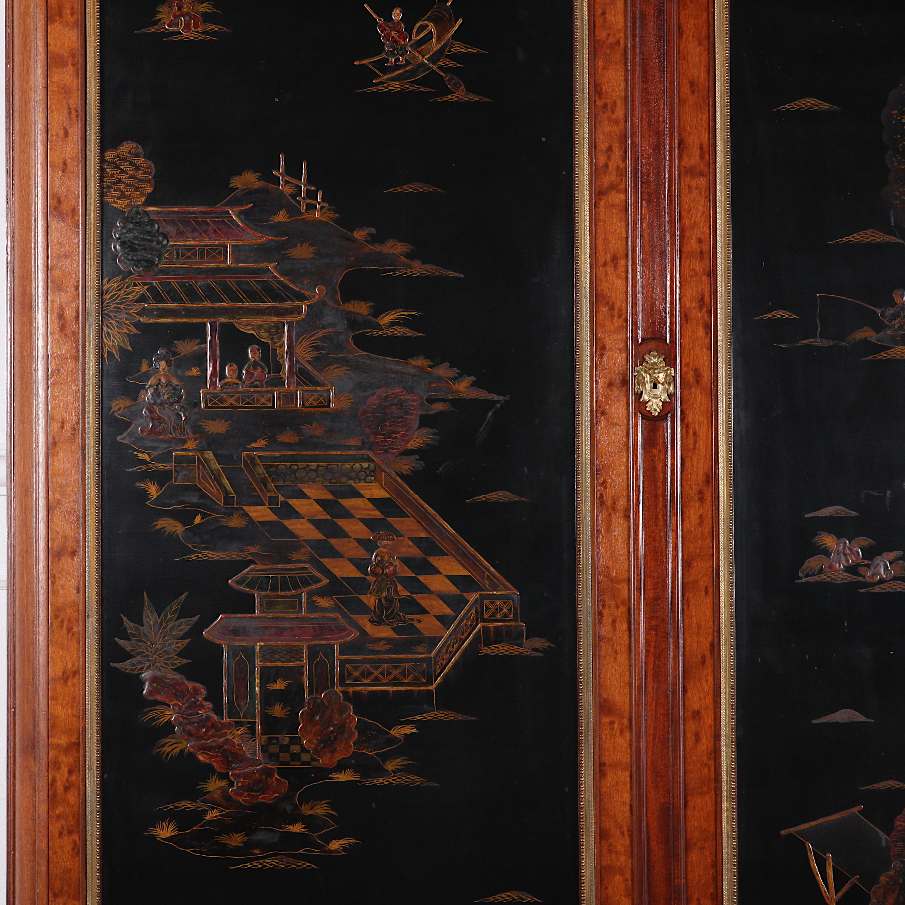 Late 19th Century French Louis XVI Style Chinoiserie or 'Japanned' Armoire 5