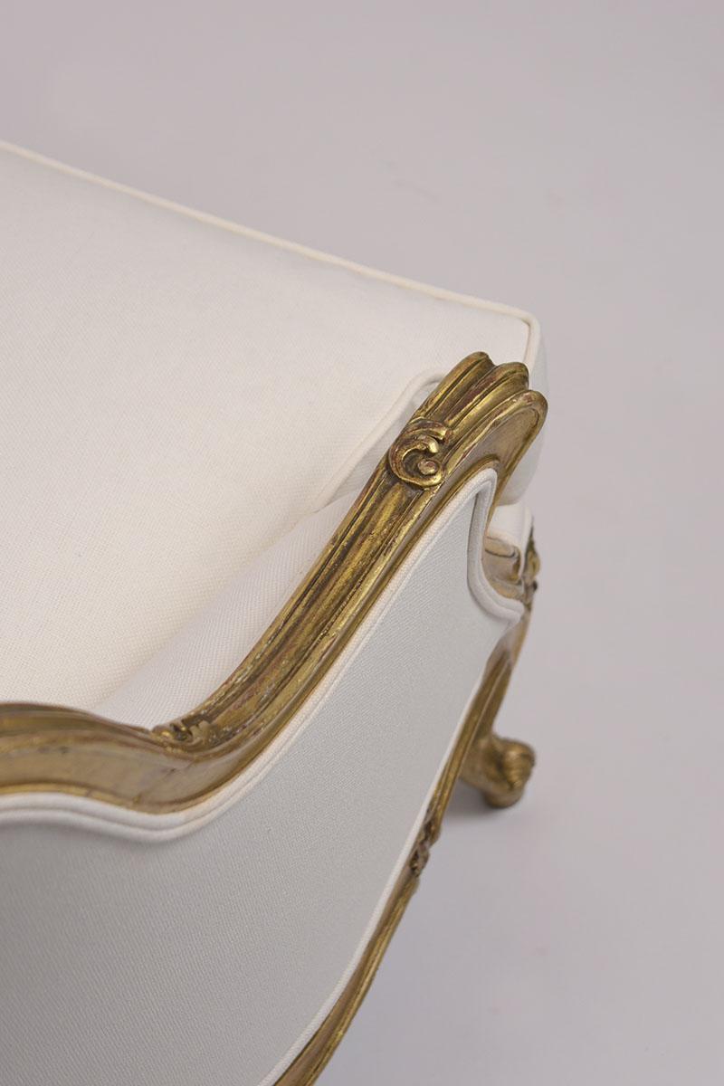 Spätes 19. Jahrhundert Französisch Louis XVI Stil vergoldetes Sofa 4