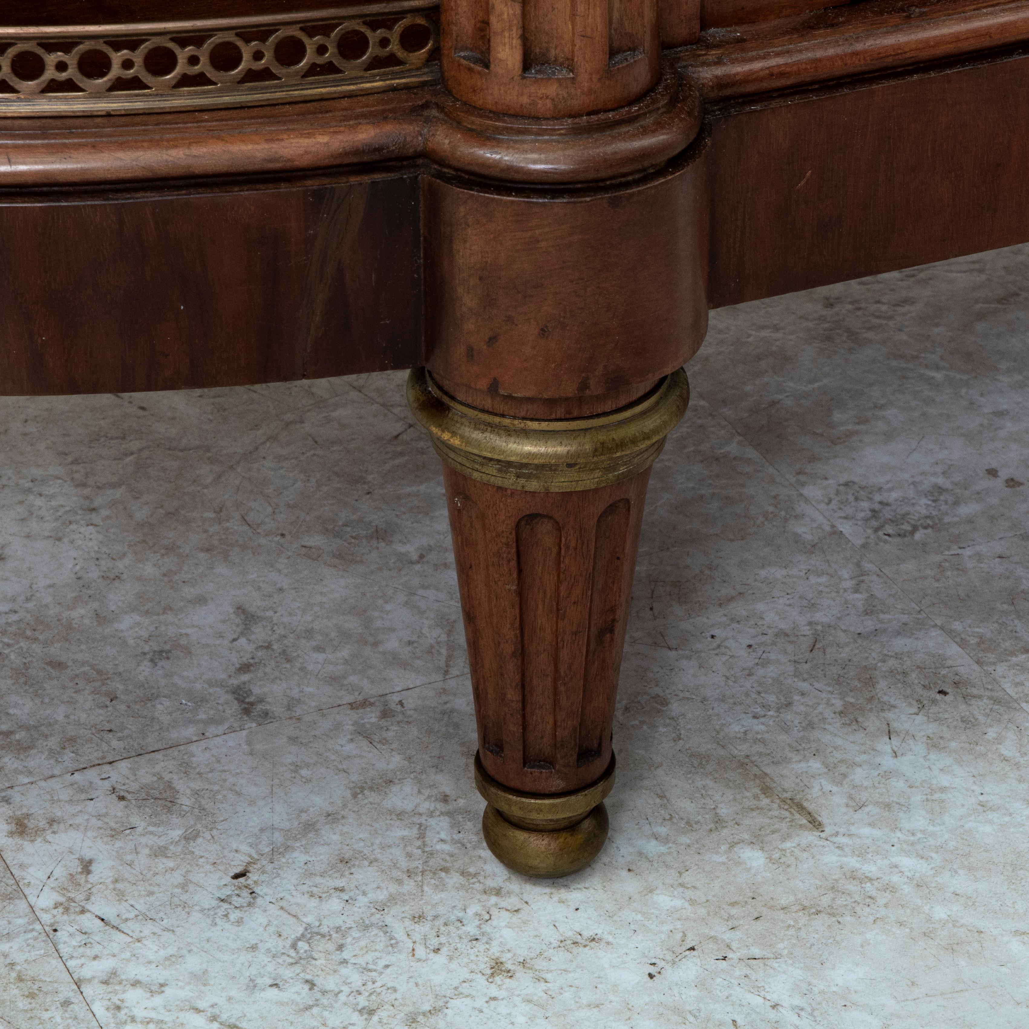 Late 19th Century French Louis XVI Style Mahogany and Marble Buffet, Sideboard 11
