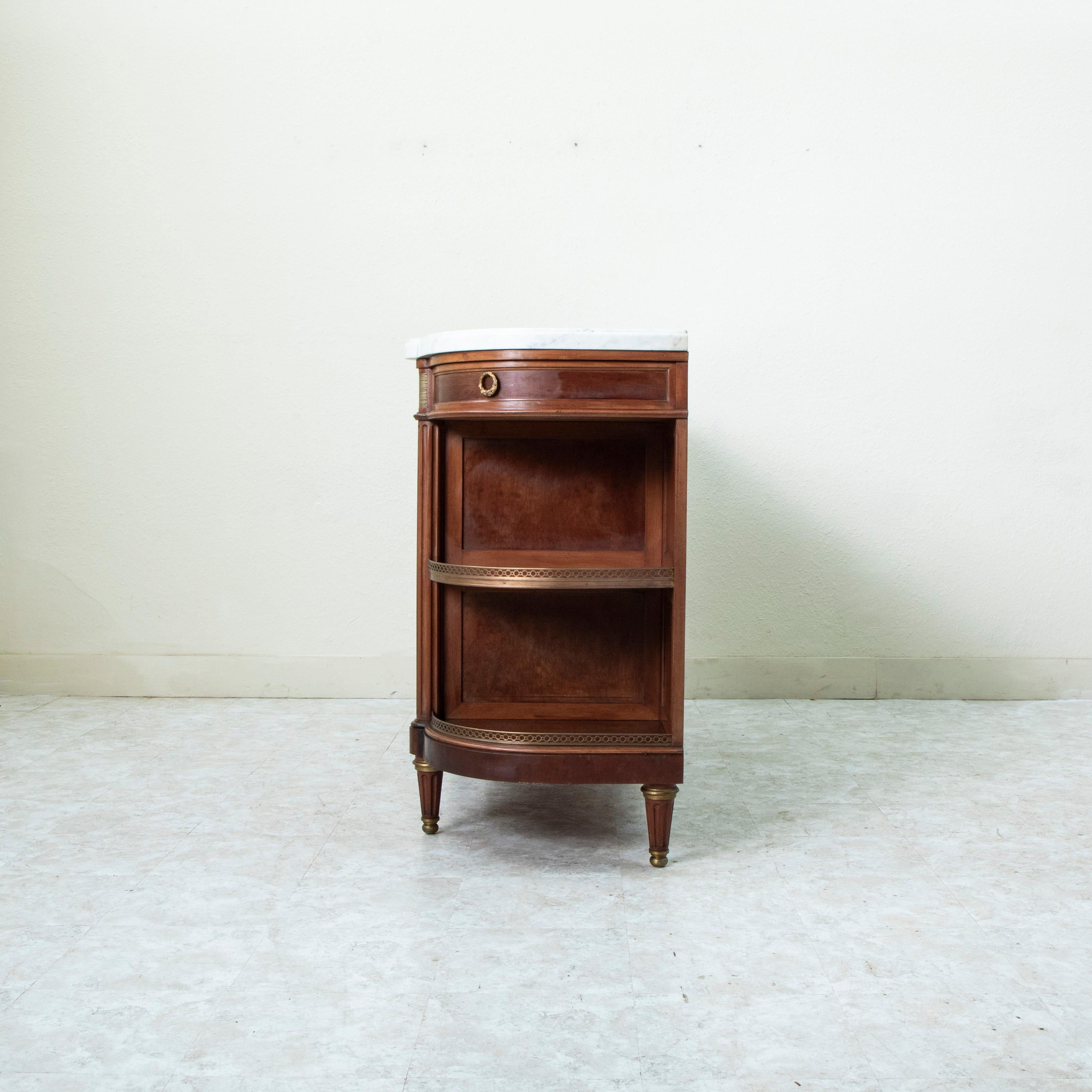 Late 19th Century French Louis XVI Style Mahogany and Marble Buffet, Sideboard In Good Condition In Fayetteville, AR