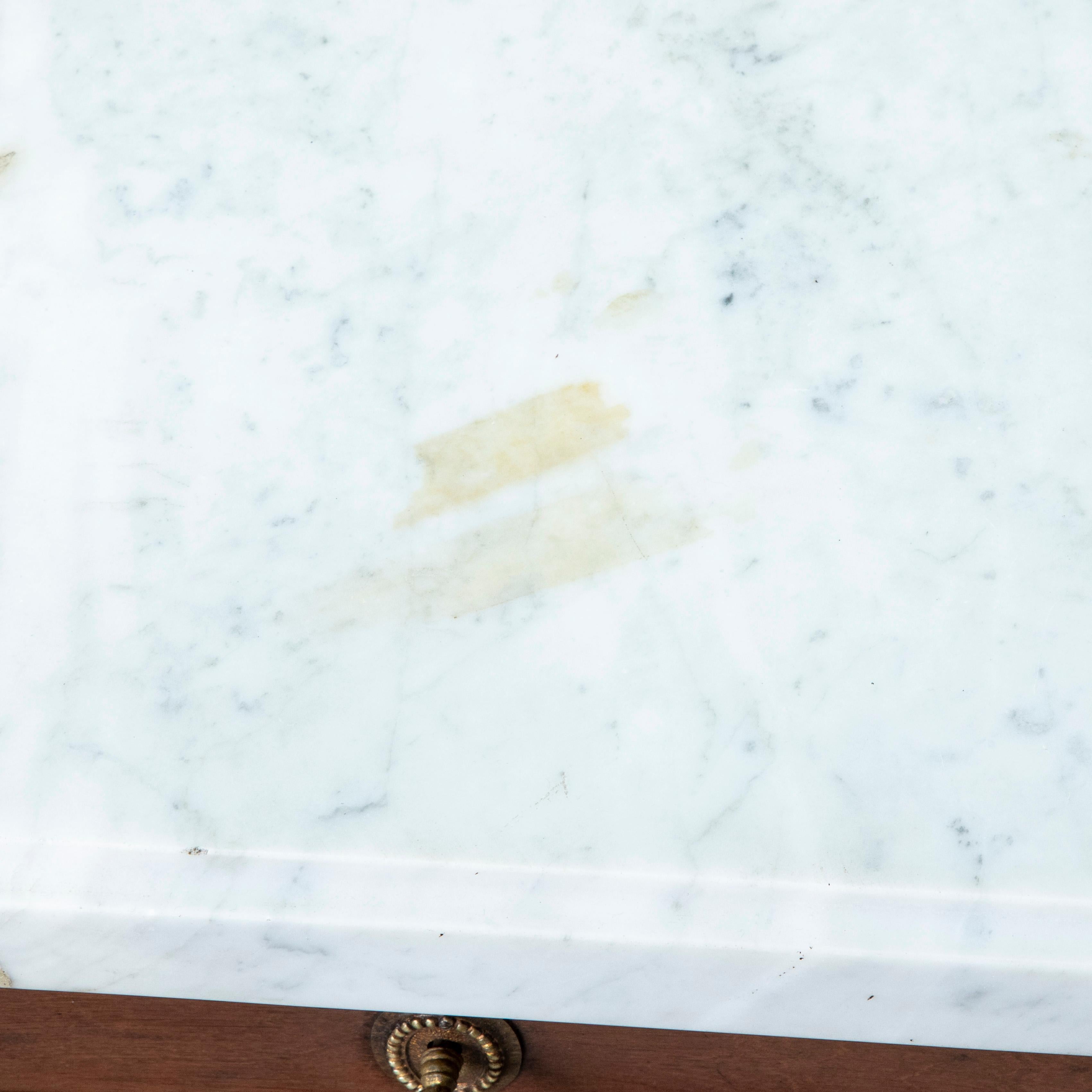 Late 19th Century French Louis XVI Style Mahogany and Marble Buffet, Sideboard 5
