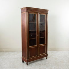 Librería o Vitrina Francesa de Caoba de Finales del Siglo XIX, Estilo Luis XVI, Bronce