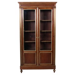 Libreria o Vitrina in mogano in stile Luigi XVI della fine del XIX secolo, bronzo